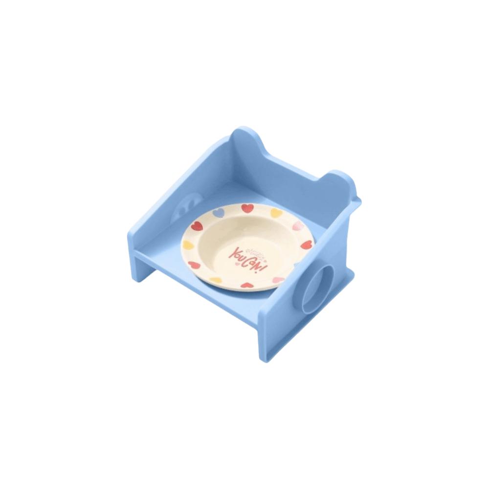 

Square Design Cartoon UFO Pet Bowl Set Leak-Proof Anti-Tip Dishes Ceramic Bowls Water Holder Style H
