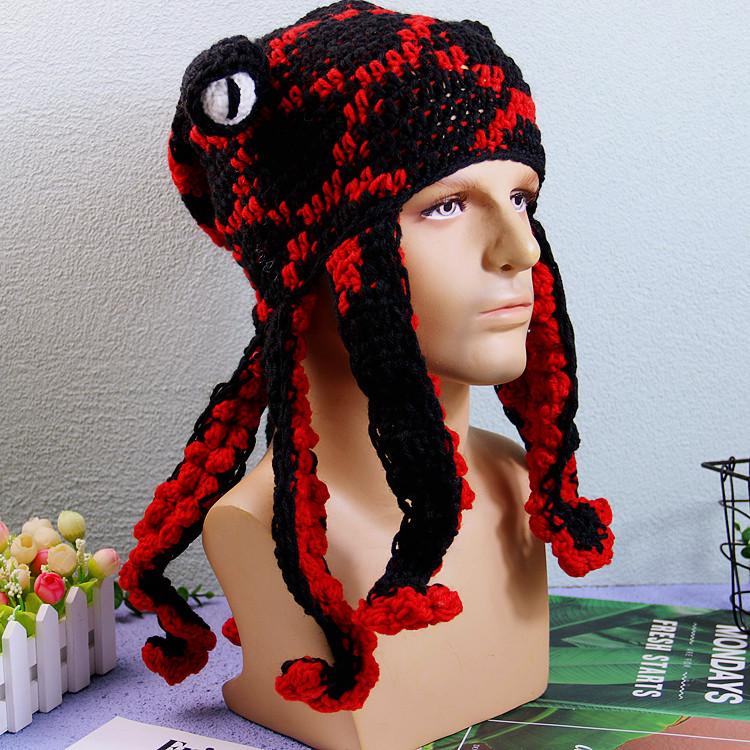 Cross-Border Adult Party Prank Crochet Octopus Hat