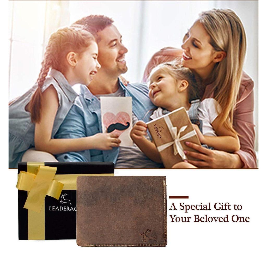 LEADERACHI Leather Men Wallet (beige)