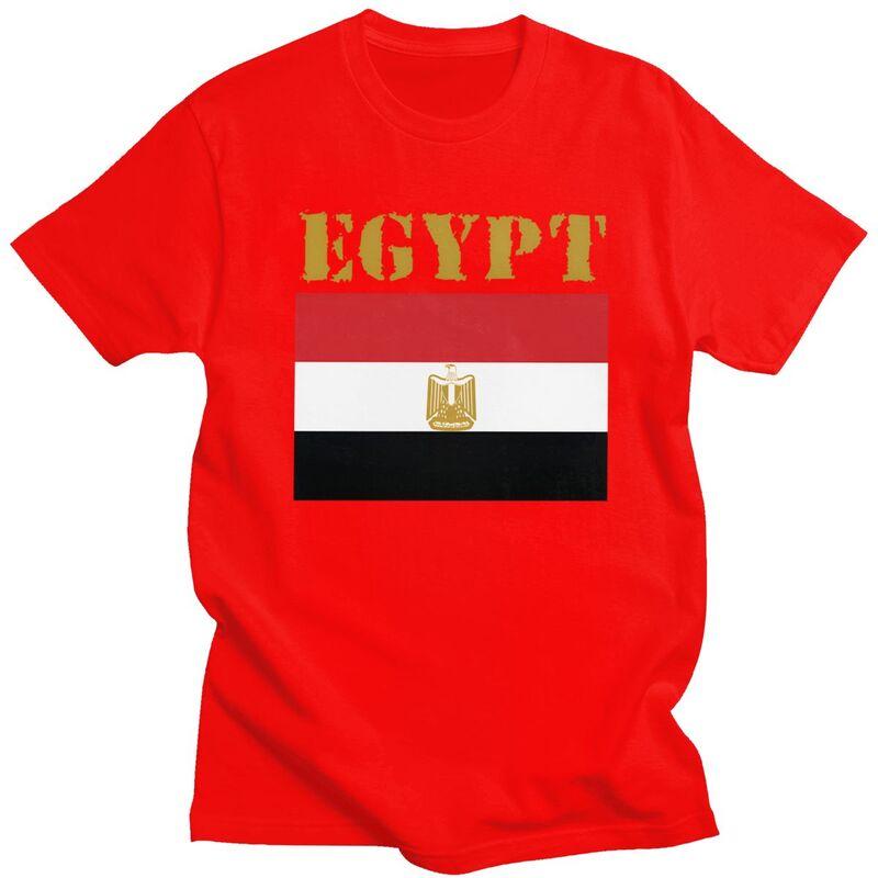 Custom Egypt Flag T Shirt for Men 100 Cotton Tshirt Leisure Tee Short Sleeves Tshirt