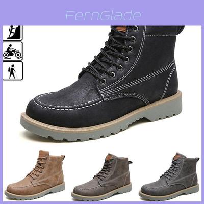 Premium Men's Outdoor Work Boots Featuring Waterproof Pu Leather For Winter Comfort