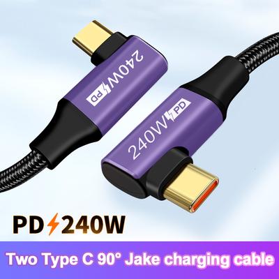 PD 240W USB Type C To Type C Fast Charging Cable For iPhone 15 Pro Max Samsung S24 23 22 Xiaomi Macbook Laptop 6A Charger Cable