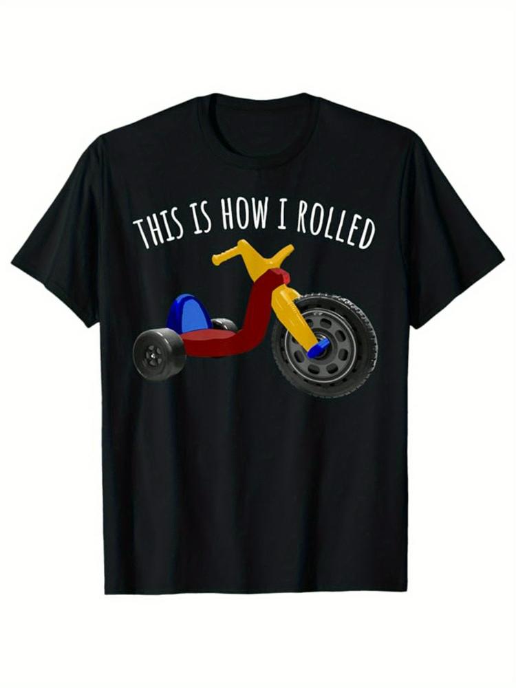 Mens 1980s vintage motorcycle Tshirt This is my style slogan 100 cotton casual round neck short sleeve Tshirt