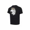 Men's Black Basketball T-Shirt with Lion Head Print