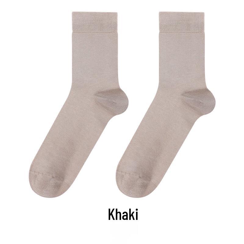 Langsha Men's Thin Modal Mulberry Silk Mid-Calf Business Socks