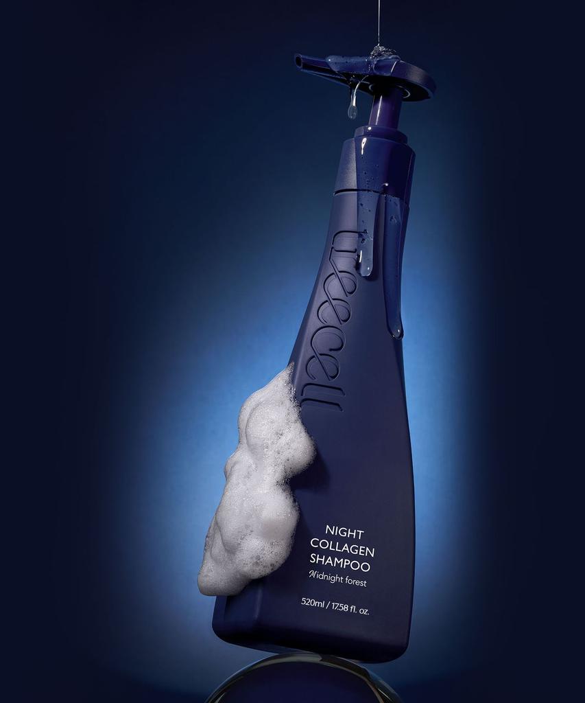[Main Product + Refill] Night Collagen Shampoo Midnight Forest 520ml + 300ml (Refill) + Treatment 100ml