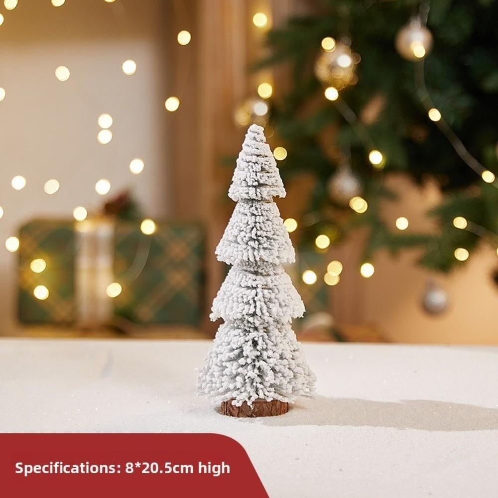 LED Lighting Christmas Tree Artificial Snow Frost Design Mini Christmas Tree Miniature Size Tabletop Christmas Tree