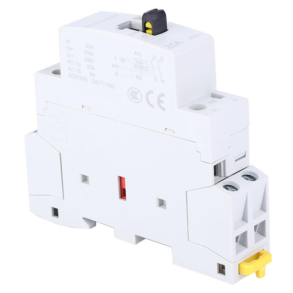 2P25A Household AC Modular Contactor with Manual Control Function 230V 50 60Hz(1NO 1NC)