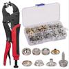 Heavy Duty Snap Fastener Tool Adjustable Snap Button Kit with 3 Dies, for Boat Cover Leather Fabric Cloths DIY