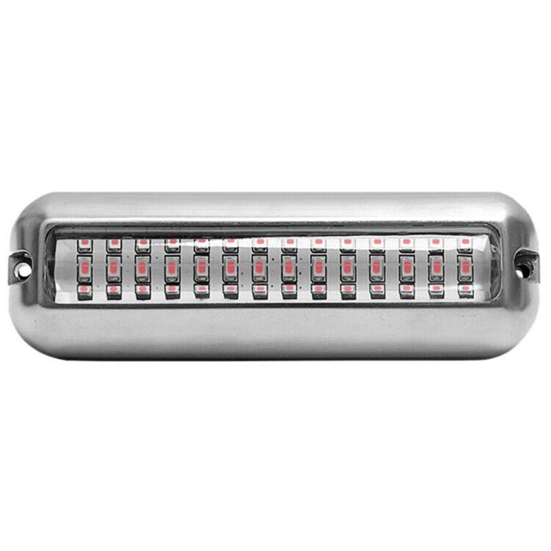 2 Pcs 42LED 50W Underwater Lights 10-30V DC Waterproof Stainless Steel Visible 90 Degrees Lamp For