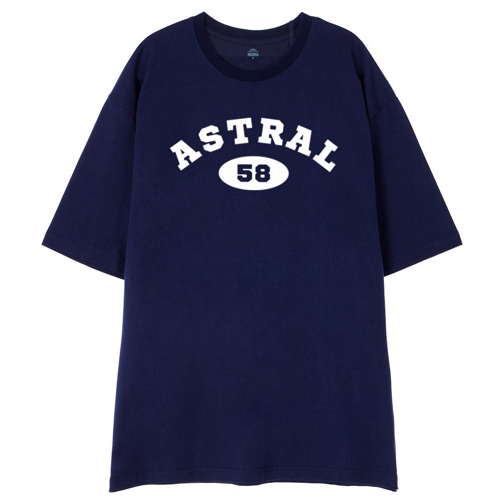 Astral Projection [Oversized] Astral 58 13-Count Cotton Round Neck Short Sleeve T-Shirt_Navy Xl