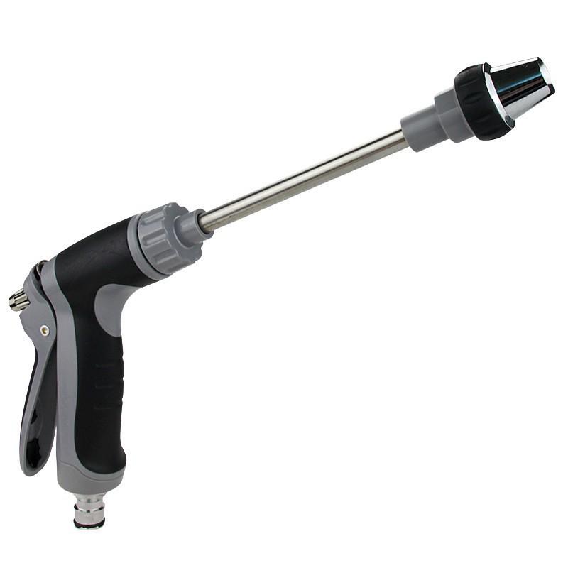 High-Pressure Car Wash Gun with Metal Nozzle, Extended Lance, and Rubberized Handle