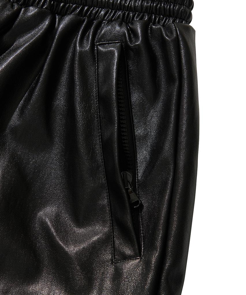 LIBERE Western Flame Leather Track Pants / Black