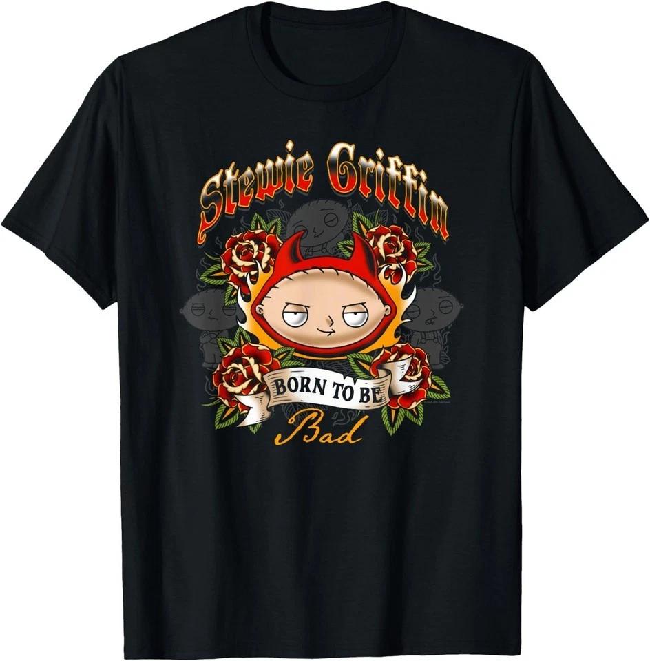 Family Guy Stewie Griffin Born 2 Be Bad Classic Tattoo Style T-Shirt 3XL