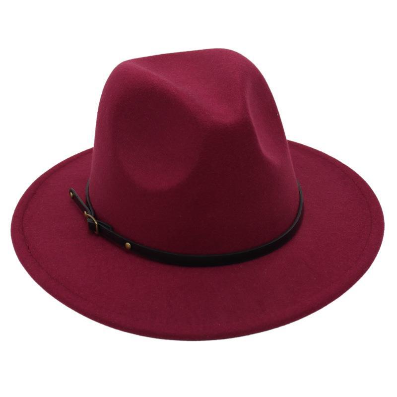 Amazon Simple Top Hat Suit British Jazz Hat Men'S And Women'S Felt Hat Foreign Gas Belt Buckle Tweed Hat Jackson