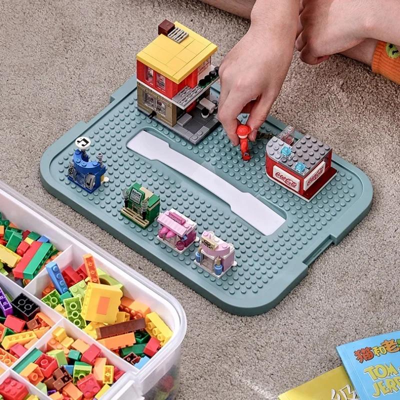 LEGO Aufbewahrungsbox, stapelbar, großes Fassungsvermögen, Spielzeug-Organizer zum Sortieren kleiner Steine und Aufbewahren von Komponenten, wichtige Spielsachen fürs Kinderspielzimmer