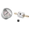 Fuel Pressure Gauge Adaptor Assembly with 1/8 NPT Inlet AN6 Outlet 9mm Hose Barb and Tee Connector for Monitoring
