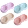 Practical Plastic Pet Accessories Durable Portable Cat Drinking Bowl Cat Double Bowl Cat Feeding Bowl Dog Food Tray