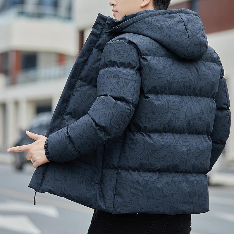 

Кленовая Листва Мужская Утепленная Одежда Осень и Зима Большой Размер Утепленная Одежда с Капюшоном Утепленная Куртка Теплая Повседневная Куртка Мужская Одежда M чёрный