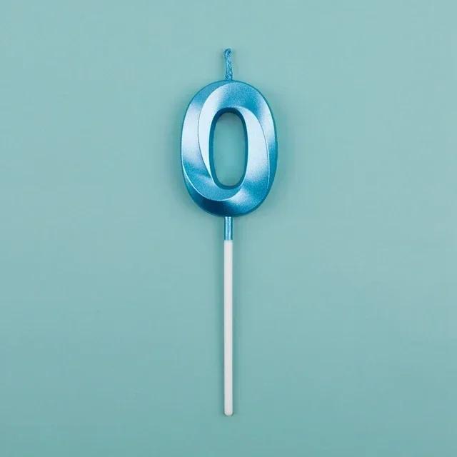 1pcs 0-9 Number Digital Candles Cake Decorations Romantic Blue Pink Candles Topper for Kids Happy Birthday Baby Shower Creative