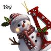 Acrylic Holiday Keepsake Gifts 2D Snowman Christmas Ornaments, Personalized Letter Ornaments for Tree, Unique Souvenirs Initial Ornament, Ornament DIY