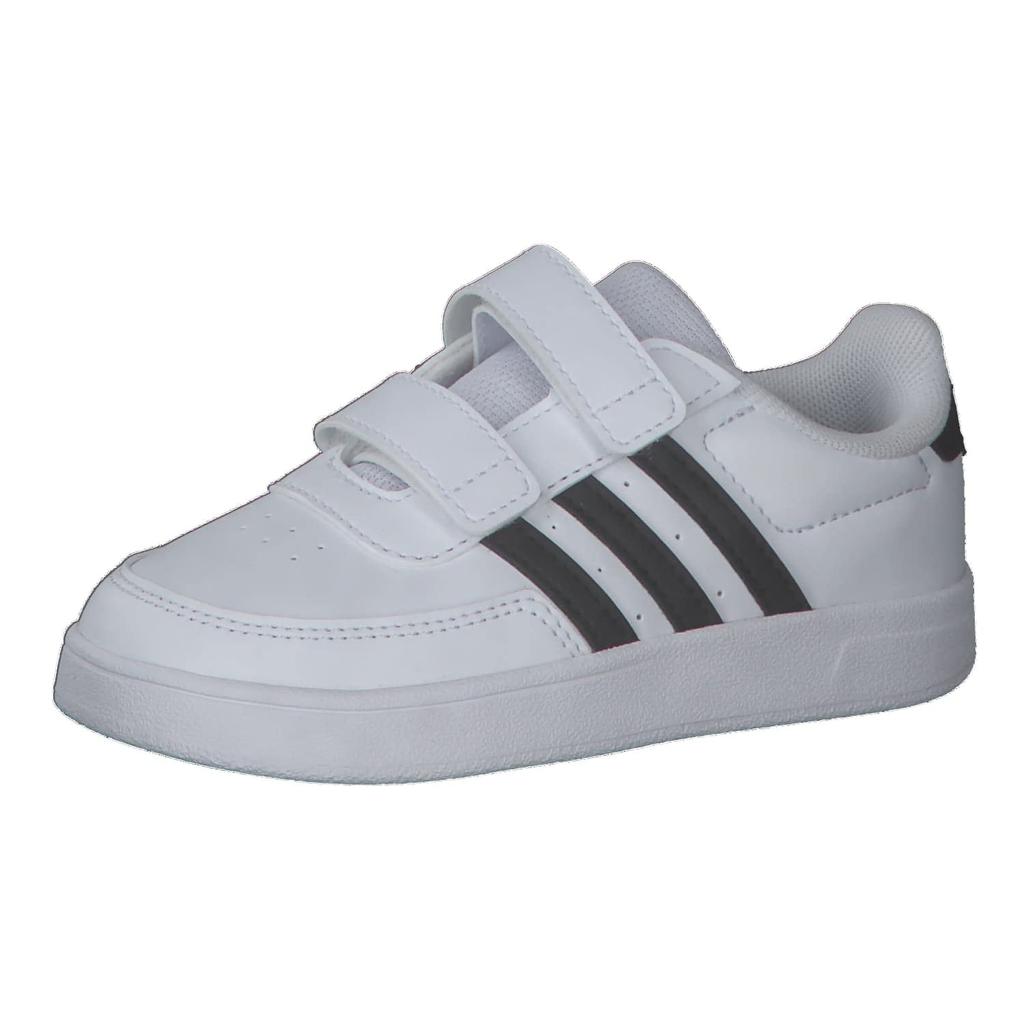 Adidas Breaknet Lifestyle Court Velcro Boys and Sizes Footwear Black Cm Kids' Sneakers, Two-Strap, Closure, Girls, 12-16.5cm, LSJ09, White/Core