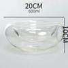 Transparent High-temperature Glass Bowl with Side Opening Dry Ice Bowl Creative Cuisine Tableware Special Restaurant Salad Bowl