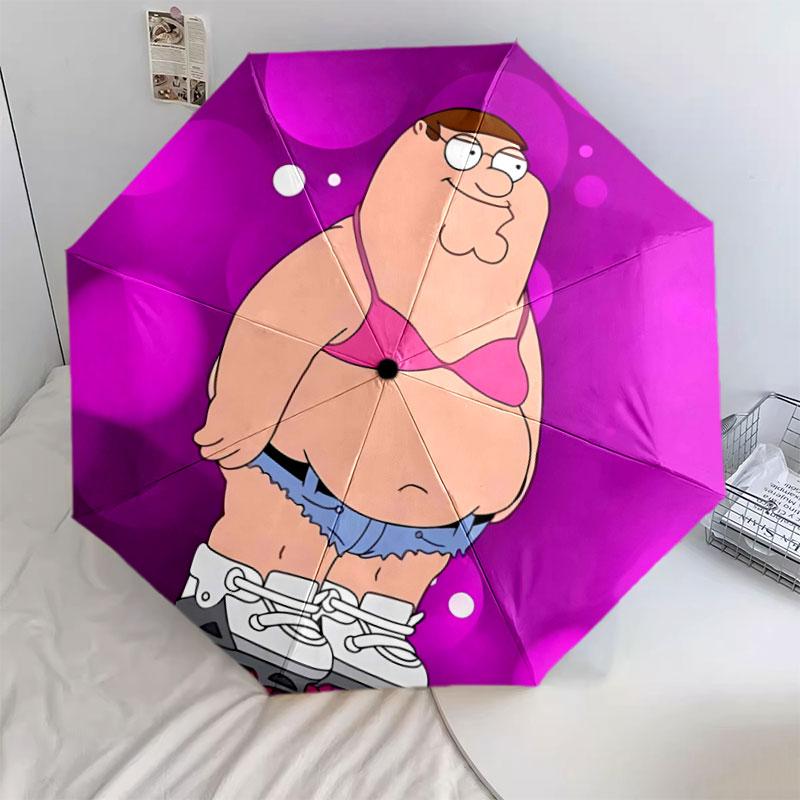 

Family Guy Pattern Pattern New Style Umbrella, 1 Piece Automatic Folding Umbrella, Portable Design Travel Umbrella, Outdoor Umbrella
