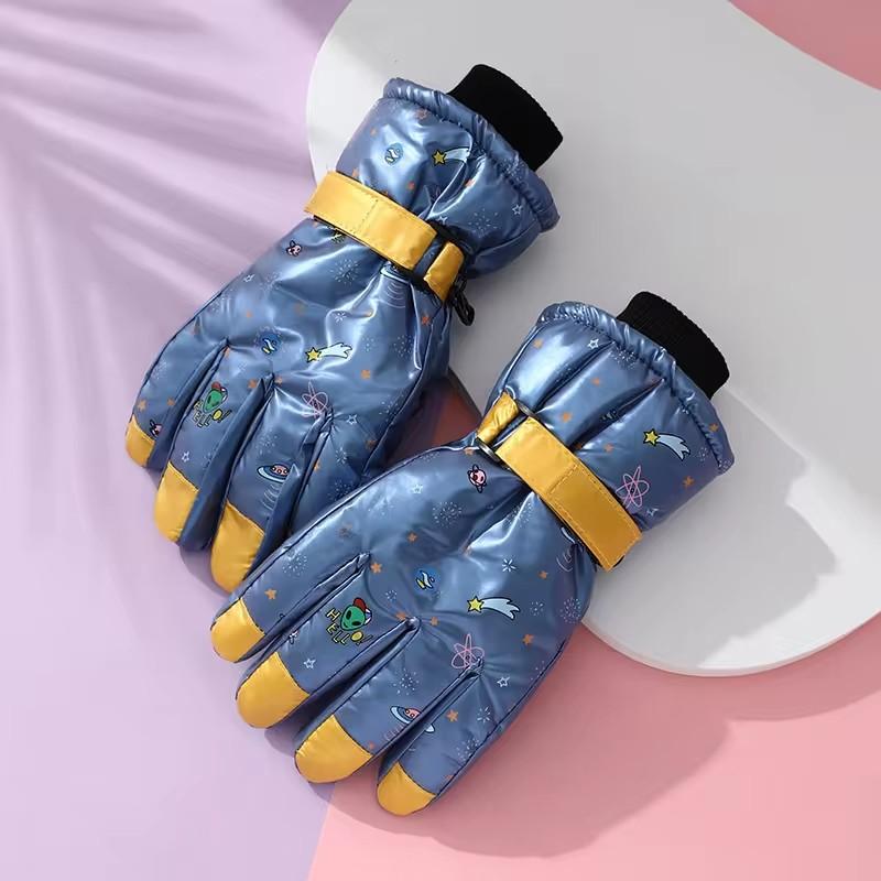 New Design Winter Warm Ski Children Custom Windproof Snowboard Thermal Kids Snow Gloves