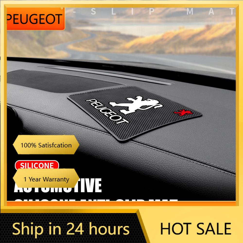 Autoaufkleber 2025 Heißes Auto Armaturenbrett Klebrige Anti-Rutsch-Matte Silikon Anti-Rutsch-Aufbewahrungsmatten für PEUGEOT 3008 5008 206 208 308 207 50