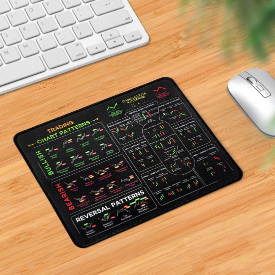 Borsa Yatırım Fare Altlığı Günlük Trader Masa Matı Ticaret Grafiği Mum Grafikleri Dönüş Formasyonları Gösterge Kaymaz Tabanlı Fare Altlığı PC Aksesuarları