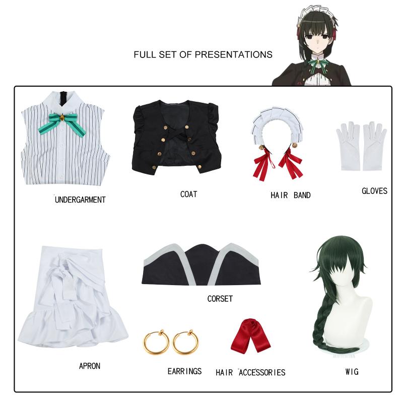 

Косплей Вы Мисс Служанка Хитоёси Ёкоя Костюмы Хэллоуин Платья Горничная XS