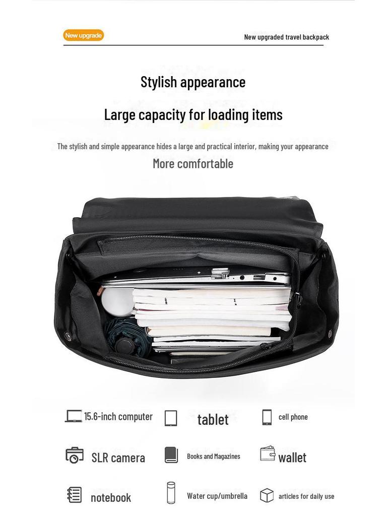 Men’s High-End Casual Backpack: Large Capacity Commuter Bag