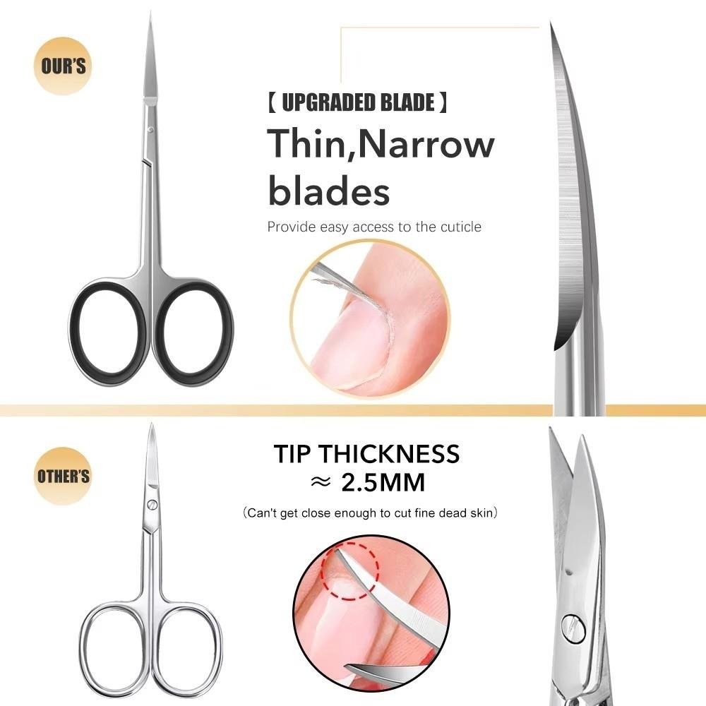 Curved Blades Cuticle Shears Extra Fine Tips Manicure Shears New Nail Clippers Manicure Tools