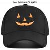 Halloween embroidered beanie with pumpkin smiling face baseball cap Unisex sun hat couple's hat outdoor Party Sports hip-hop hat