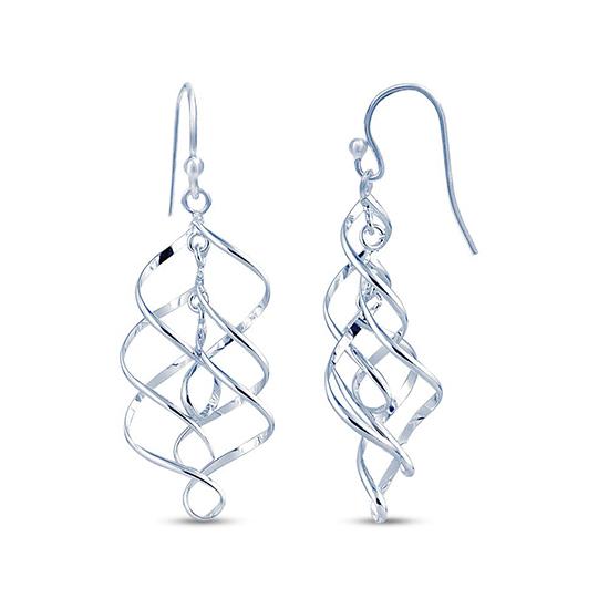 LeCalla S925 Sterling Silver Infinity Knot Drop Dangle Earrings for Women Teen