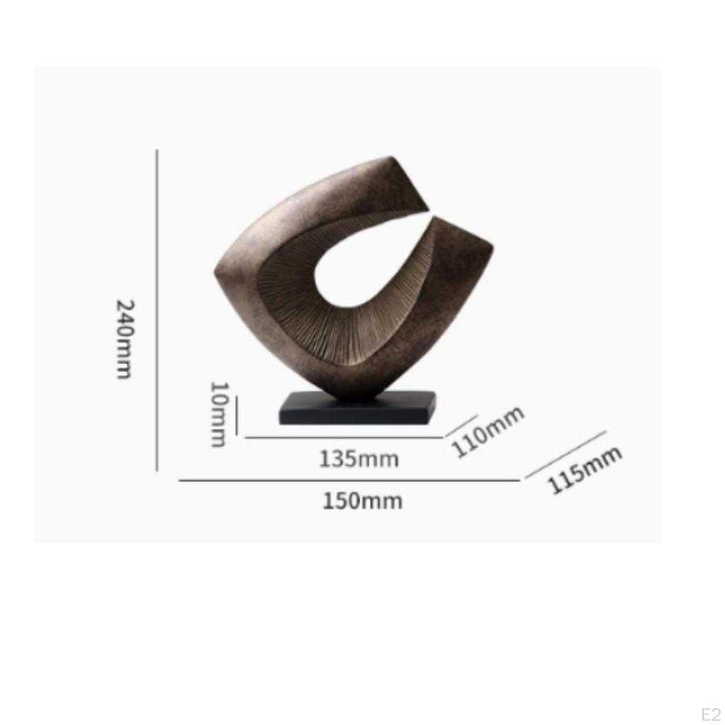 Tabletop Sculpture Abstract Geometric Weathered Decorative Ornament for Refined Aesthetic