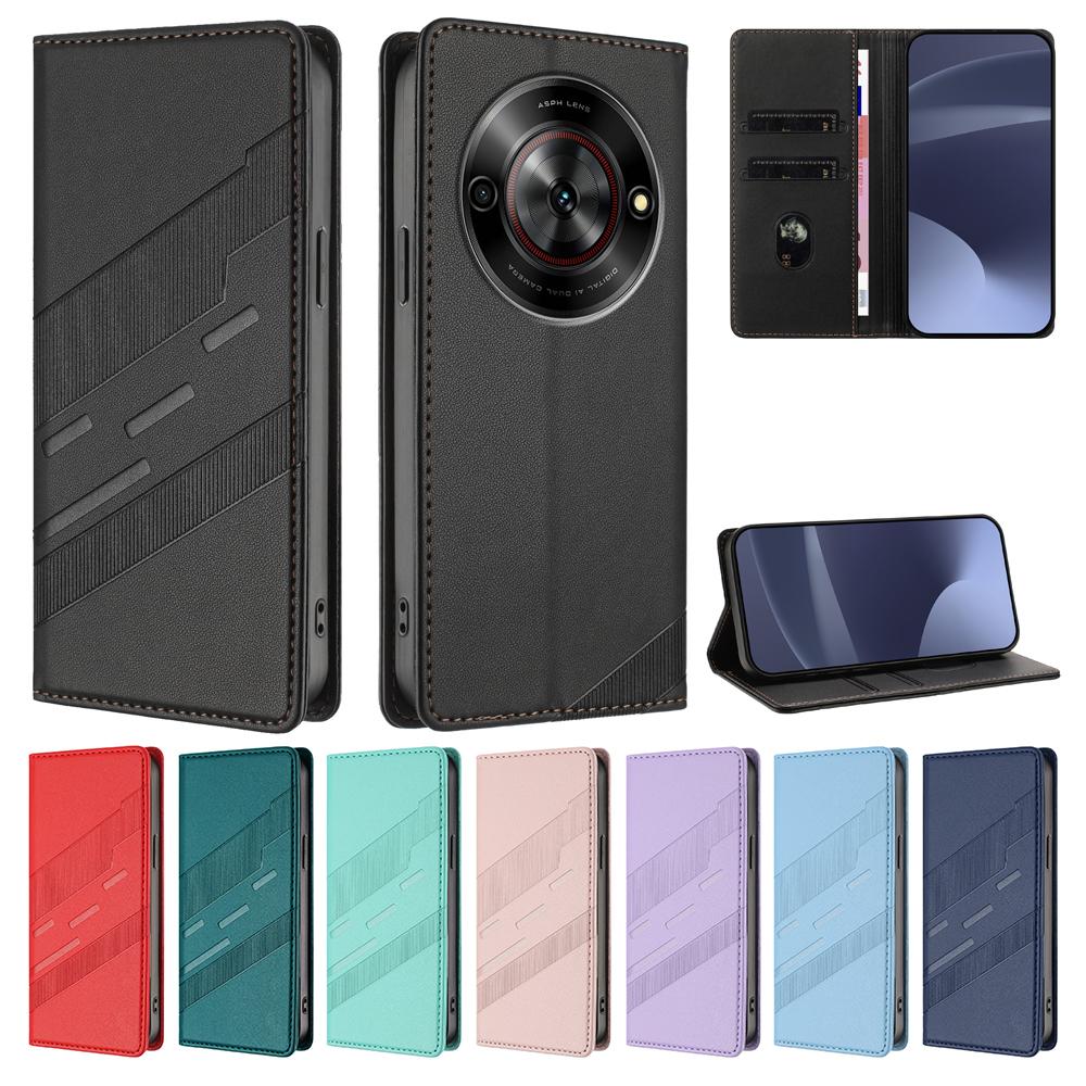 Stylish Leather Phone Cover For ZTE Blade V70 Max V60 Vita V50 Smart A75 A73 A55 A54 A35 A34 Z70 Ultra Z60S Pro Axon 60 Cover