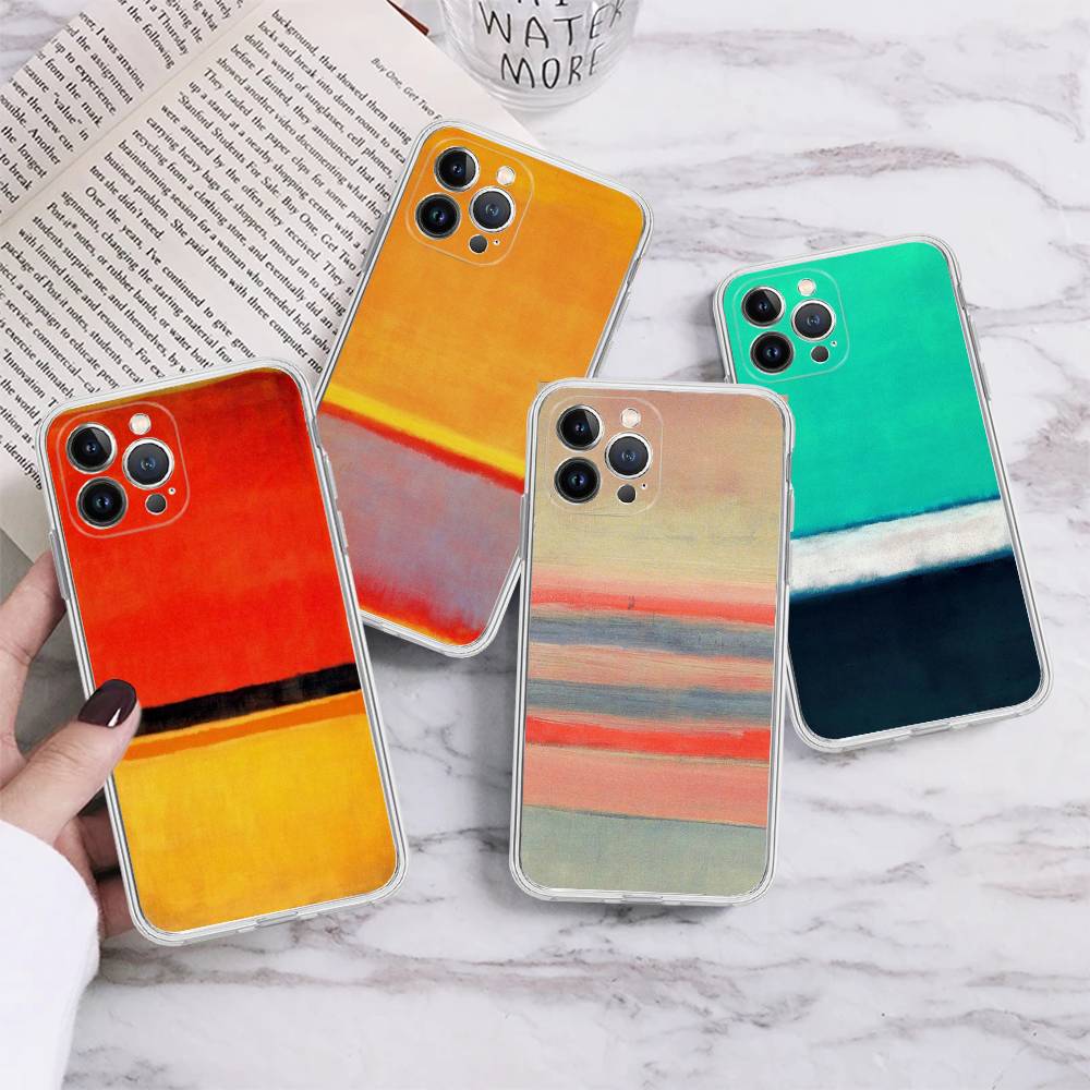 Abstract Art M-Mark R-Rothko Phone Case For IPhone 11 13 16 12 17 14 15 Pro Max Plus Soft Clear Back Cover Coque