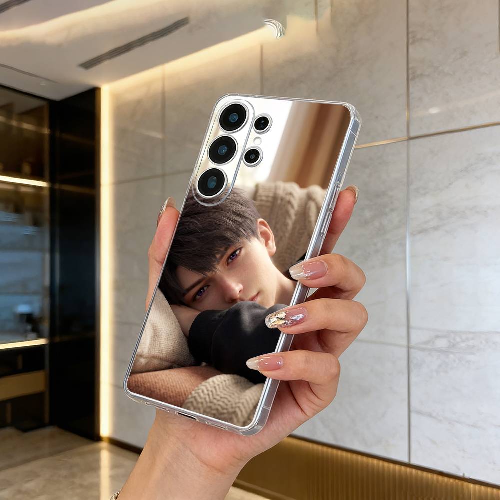 C-C-aleb-love-deep- s--space Clear Soft Silicone Phone Case forSamsung S25, S24, S21, S22, S23, S30, Ultra, S20, Plus