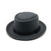 British Style Wool Fedora Hat, Vintage Derby Cap with Curved Brim for Men & Women