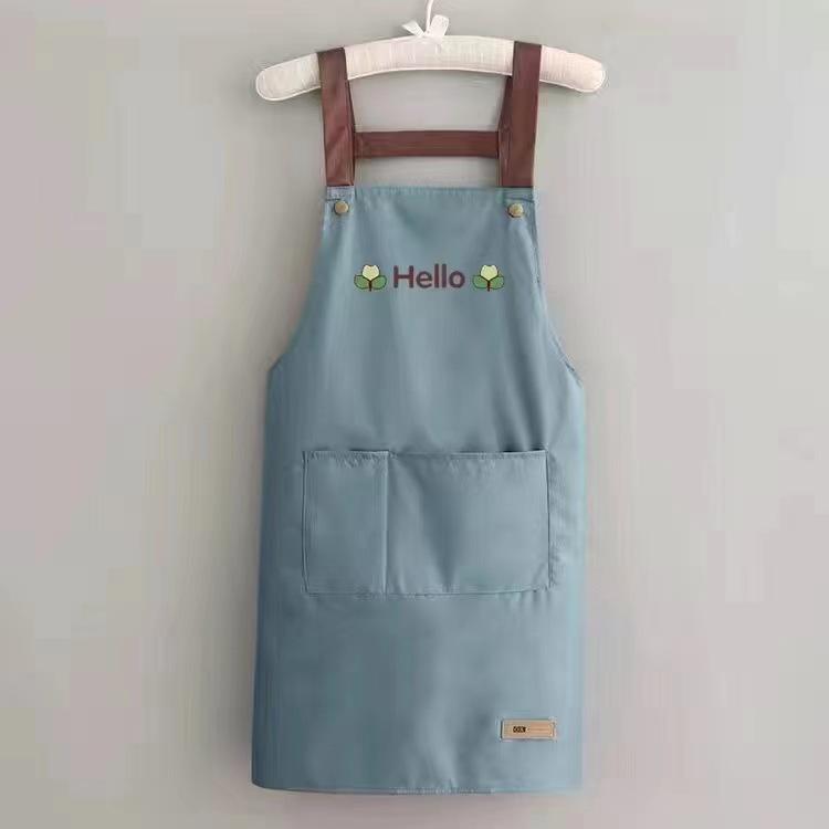 Waterproof Stain-Resistant Kitchen Apron with Simple Print