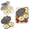 Cuiseur Vapeur Alimentaire Micro-ondes Portable Double Cavité Pochoir à Œufs avec Couvercle et Poignée, PP de Qualité Alimentaire Gadget de Cuisine Cuisson Rapide pour Petit-Déjeuner Rapide Sans Huile