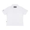 TRIMERE Simple Logo Wappen Short Sleeve Polo Tee F/L Woman White