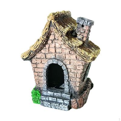 Dekorace akvária Fish House Mikro krajinná dekorace Chata Pryskyřice Krajinářství Skrýš Jeskyně Socha pro