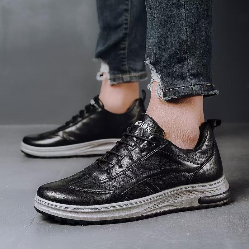 British business men's shoes new casual shoes low-top PU surface shoes sports men's shoes