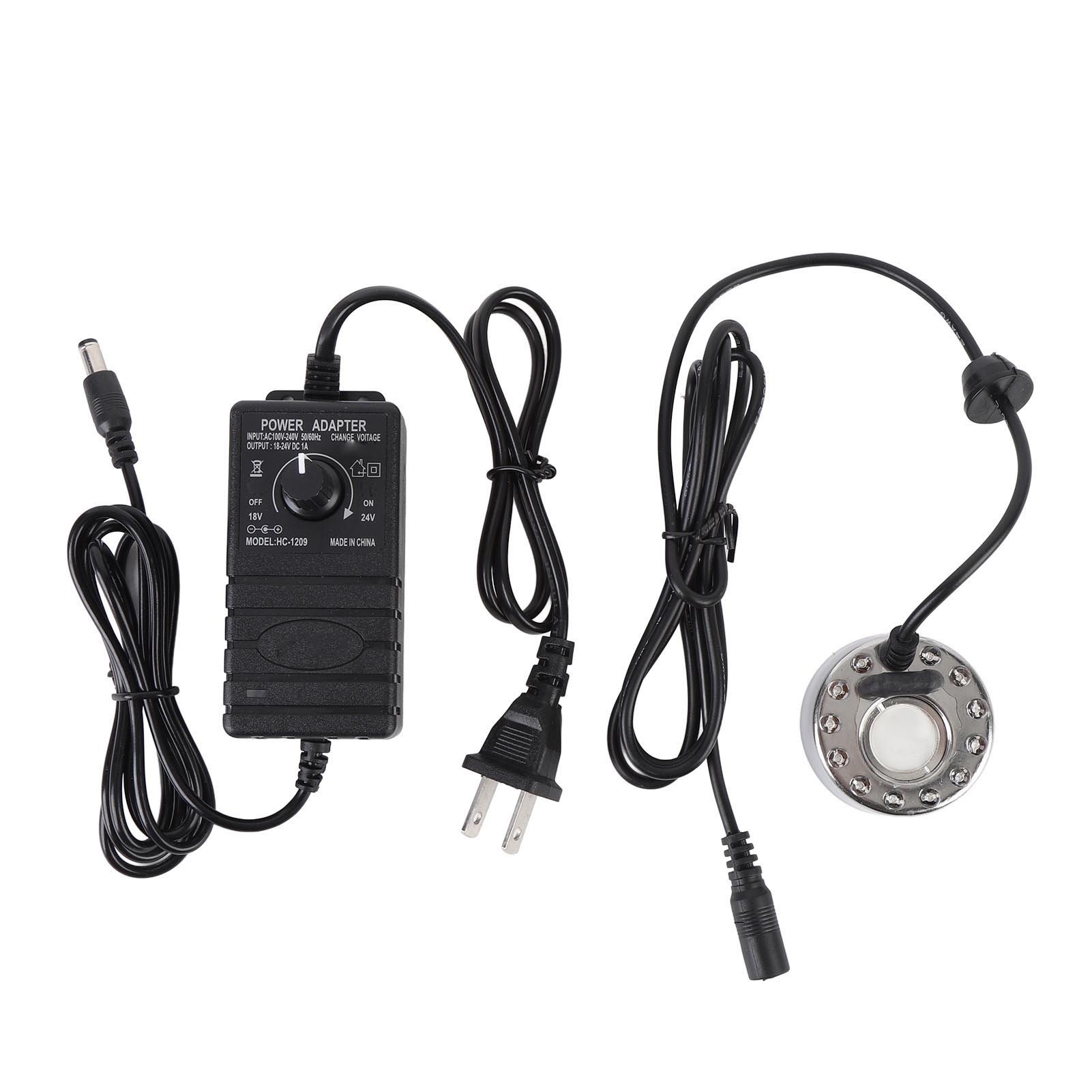 

Туманообразователь 350 мл/ч с 12 светодиодами с изменяющимся цветом, контроллер тумана 24 В, распылитель, машина для тумана для US Plug