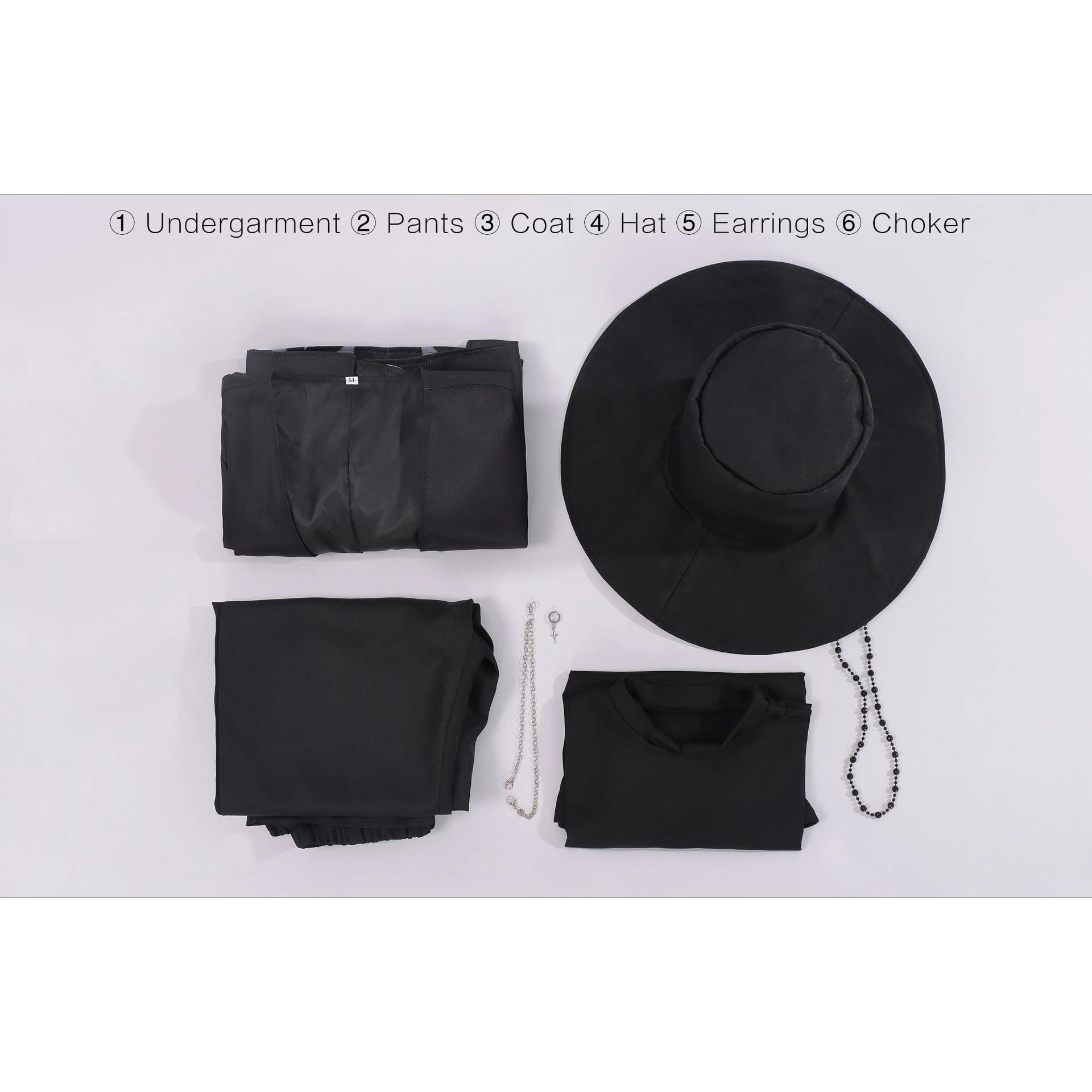 

Kpop Охотники на демонов Джину Саджа Мальчики Костюм для косплея на Хэллоуин Мужская униформа Шляпа Ролевая игра Наряд идола группы Huntrix Костюм для вечеринки S