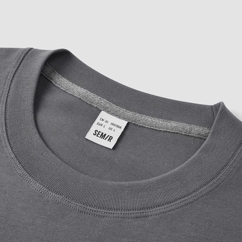 Semir Men's Long-Sleeve Basic Pure Cotton T-Shirt