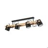 Ceiling Light 4xE27 23W IP20 – Black Design & Natural Wood